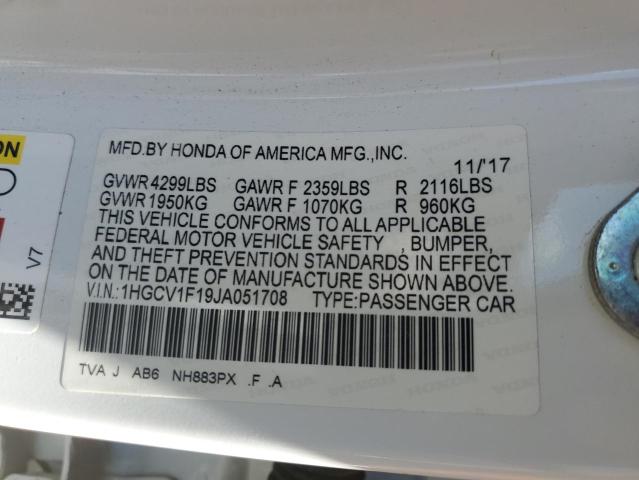 1HGCV1F19JA051708 Honda ACCORD LX