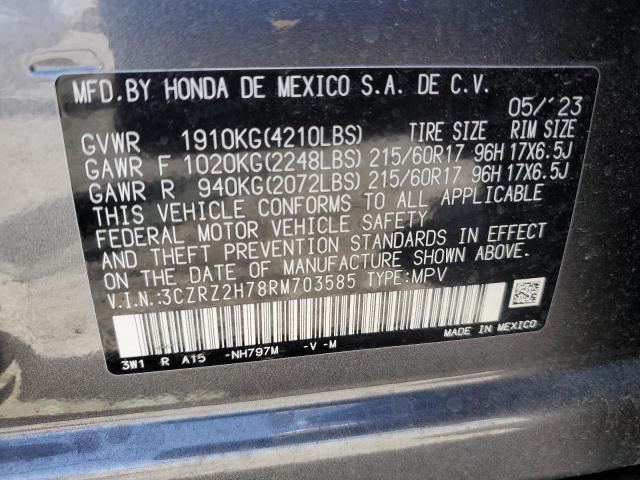3CZRZ2H78RM703585 Honda Hr-v Exl