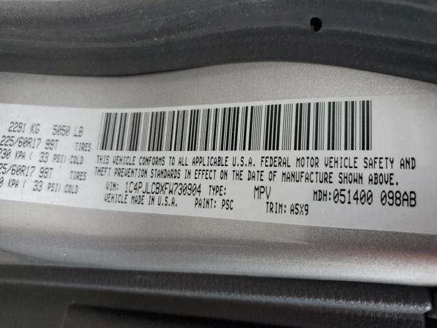 1C4PJLCBXFW730904 Jeep Cherokee Latitude