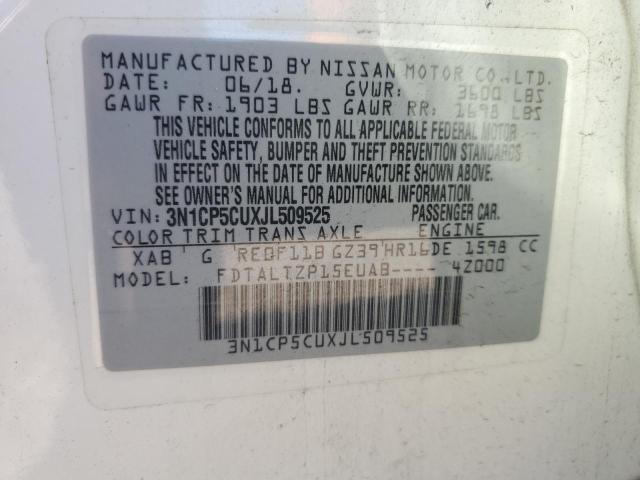 3N1CP5CUXJL509525 Nissan KICKS S