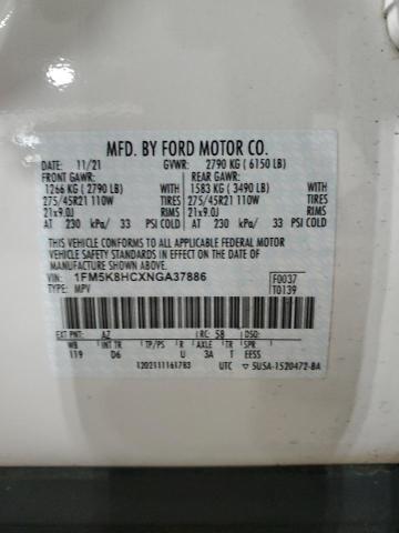 1FM5K8HCXNGA37886 Ford Explorer Platinum
