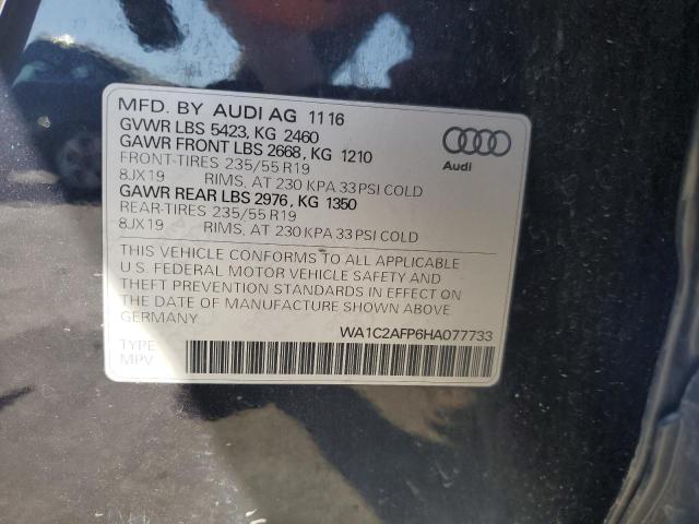 WA1C2AFP6HA077733 Audi Q5 PREMIUM