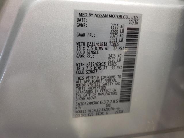 5N1DR2MM3HC632285 Nissan Pathfinder S
