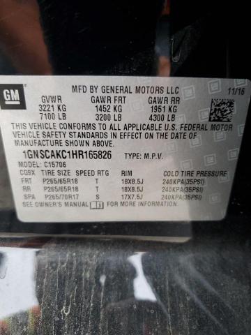 1GNSCAKC1HR165826 Chevrolet Tahoe C1500  Ls