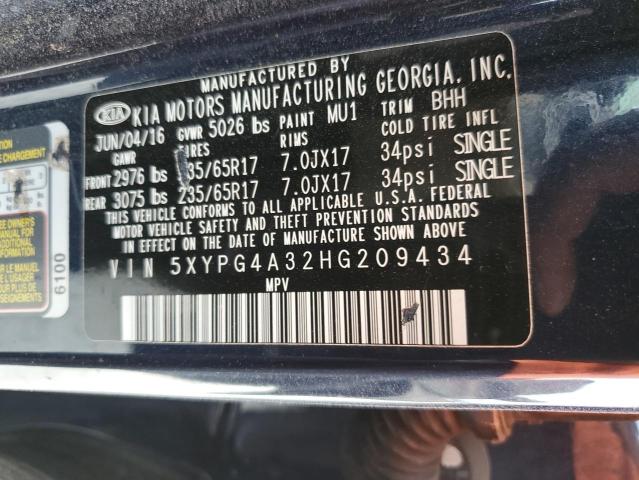5XYPG4A32HG209434 KIA SORENTO LX
