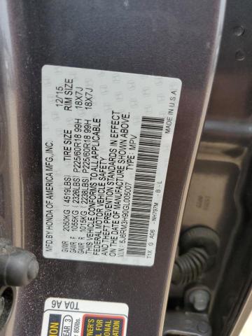 5J6RM3H90GL005007 Honda Cr-v Touring
