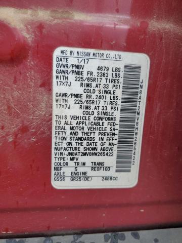 JN8AT2MV8HW265422 Nissan ROGUE S