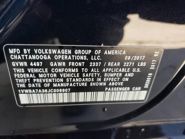 1VWBA7A36JC006907 Volkswagen PASSAT SE
