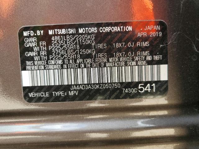 JA4AD3A30KZ050750 Mitsubishi Outlander Se