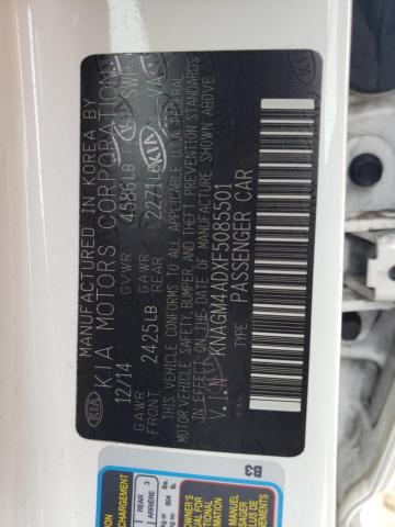 KNAGM4ADXF5085501 KIA OPTIMA HYBRID
