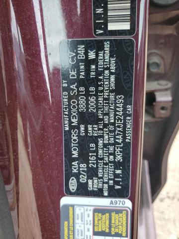 3KPFL4A7XJE244493 KIA FORTE LX