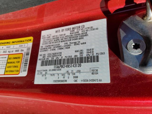 1FA6P8CF4N5143120 Ford MUSTANG GT