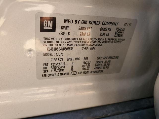 KL4CJBSB4JB505558 Buick Encore Preferred Ii