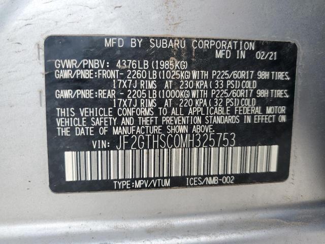 JF2GTHSC0MH325753 Subaru Crosstrek Sport