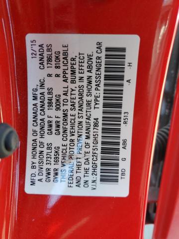 2HGFC2F51GH517864 Honda Civic Lx