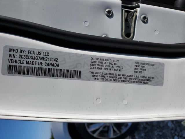 2C3CDXJG7NH214142 Dodge Charger Sxt