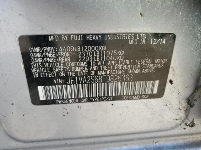 JF1VA2S68F9826363 Subaru Wrx Sti Limited
