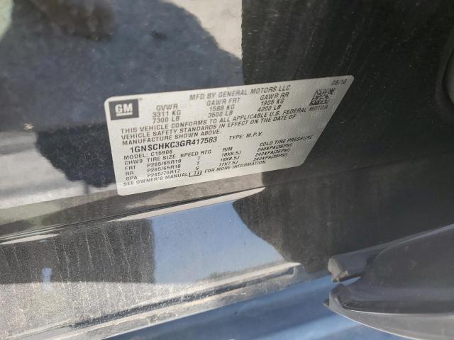 1GNSCHKC3GR417583 Chevrolet Suburban C1500 Lt