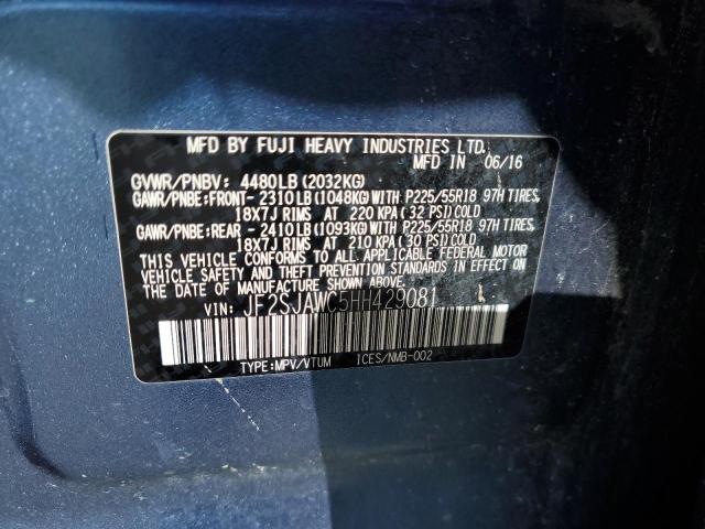 JF2SJAWC5HH429081 Subaru FORESTER 2