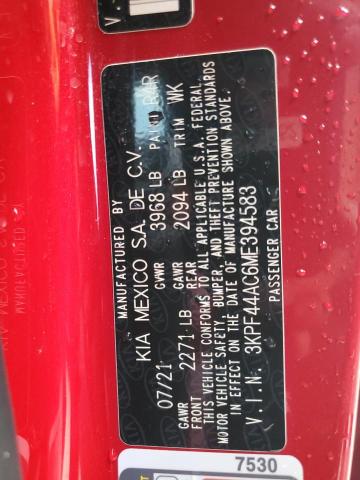 3KPF44AC6ME394583 KIA FORTE GT
