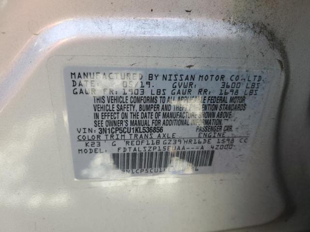 3N1CP5CU1KL536856 Nissan KICKS S