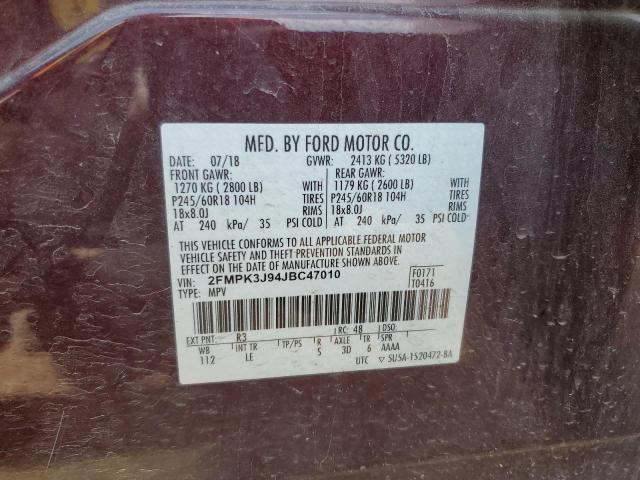 2FMPK3J94JBC47010 Ford EDGE SEL