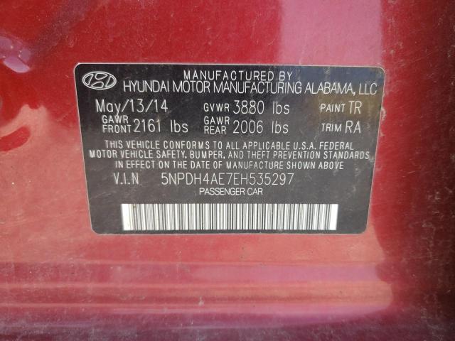 5NPDH4AE7EH535297 Hyundai ELANTRA SE