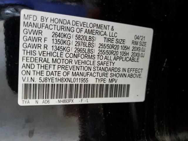 5J8YE1H8XNL011955 Acura Mdx Advance