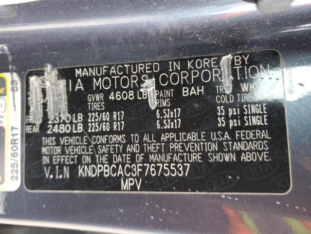 KNDPBCAC3F7675537 KIA Sportage Lx