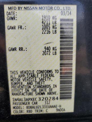 1N4AL3APXEC320284 Nissan ALTIMA 2.5