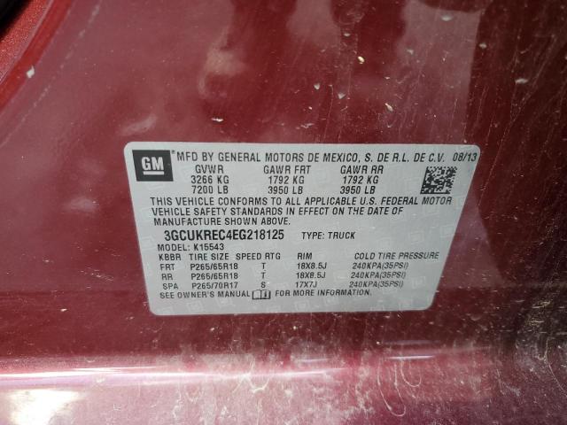 3GCUKREC4EG218125 Chevrolet Silverado K1500 Lt