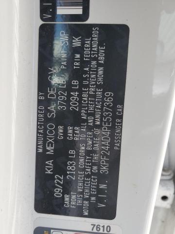 3KPF24AD4PE537369 KIA FORTE LX