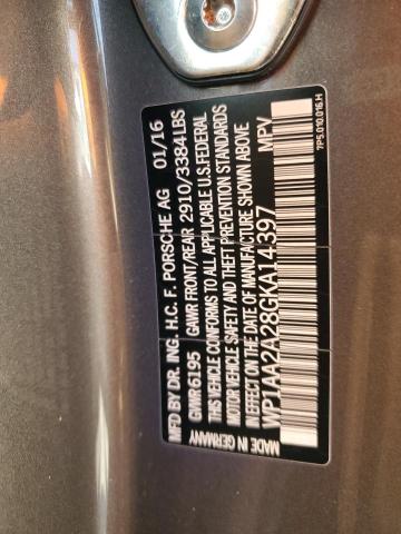WP1AA2A28GKA14397 Porsche Cayenne