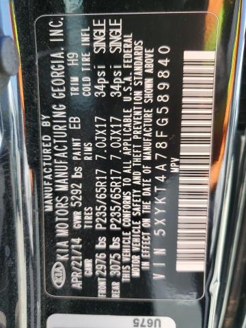 5XYKT4A78FG589840 KIA SORENTO LX