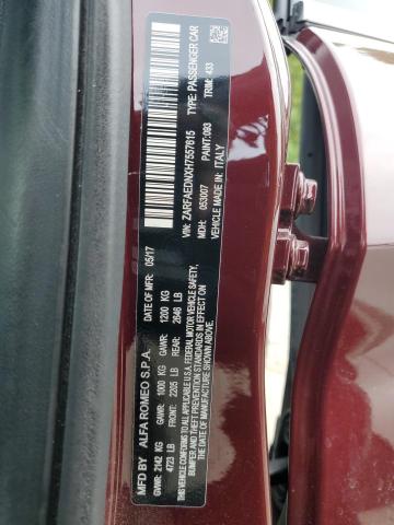 ZARFAEDNXH7557615 Alfa Romeo Giulia Q4