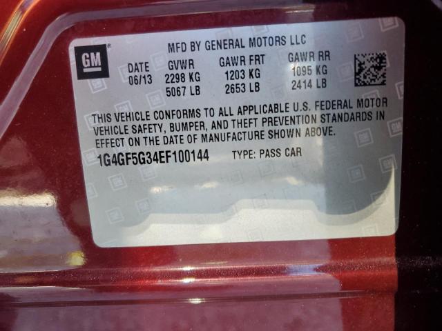 1G4GF5G34EF100144 Buick Lacrosse Touring