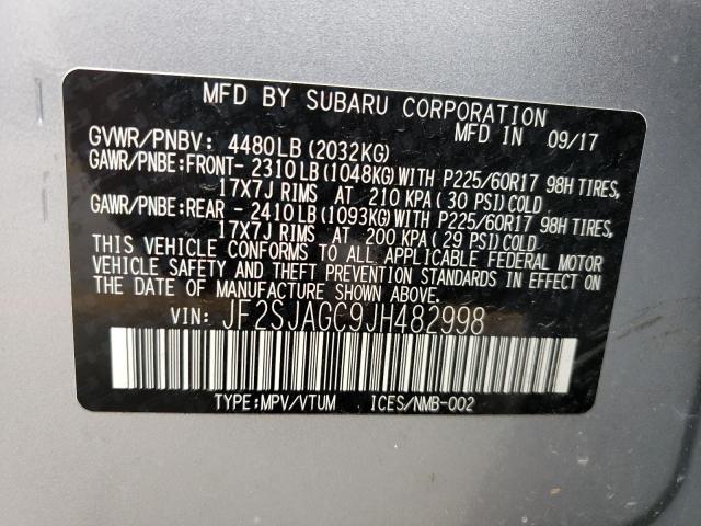 JF2SJAGC9JH482998 Subaru Forester 2.5i Premium