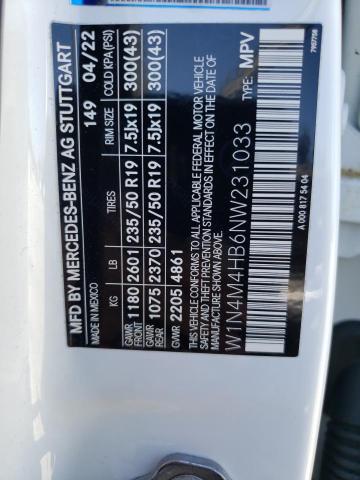 W1N4M4HB6NW231033 Mercedes-Benz Glb 250 4matic