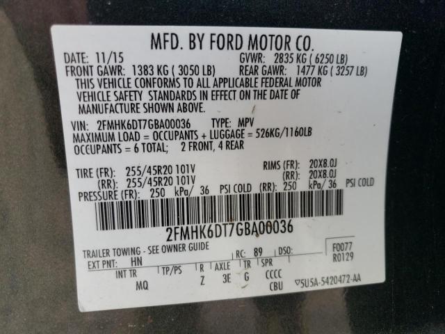 2FMHK6DT7GBA00036 Ford Flex Limited