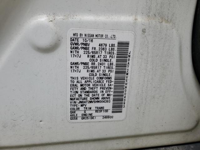 JN8AT2MV5HW004393 Nissan ROGUE S