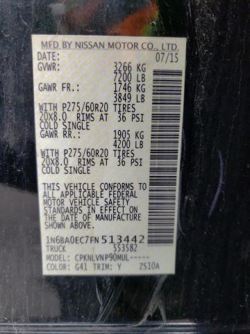 1N6BA0EC7FN513442 Nissan TITAN S