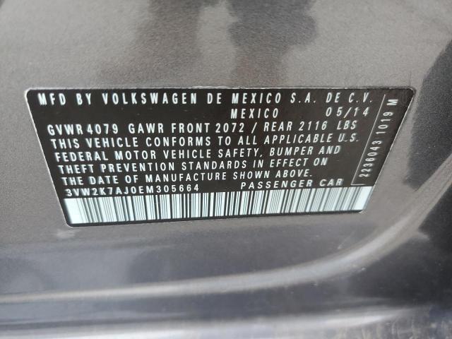 3VW2K7AJ0EM305664 Volkswagen JETTA BASE