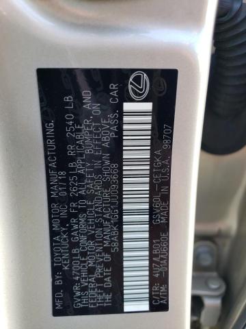 58ABK1GG1JU093668 Lexus ES 350
