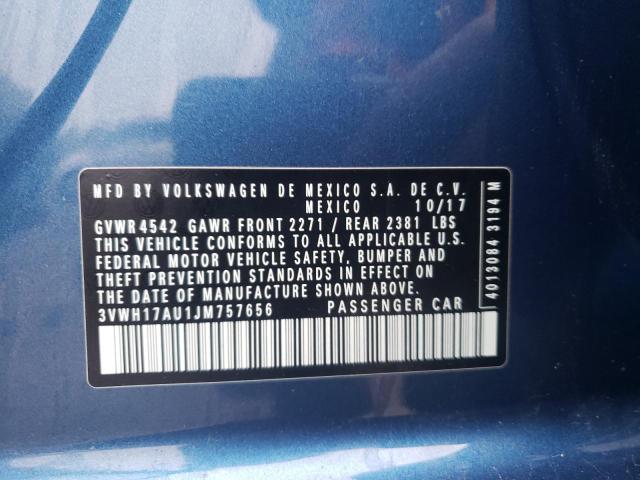 3VWH17AU1JM757656 Volkswagen Golf Alltrack S