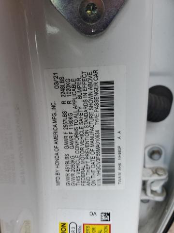 1HGCV3F56MA010634 Honda Accord Hybrid Exl