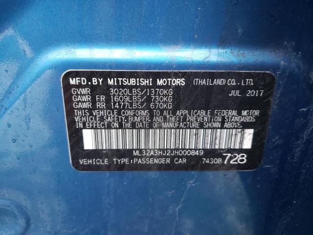 ML32A3HJ2JH000849 Mitsubishi MIRAGE ES