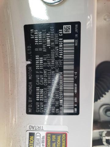 JHMZC5F18KC003014 Honda Clarity