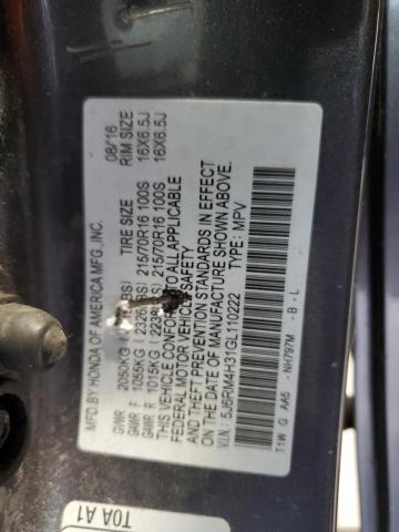 5J6RM4H31GL110222 Honda CR-V LX
