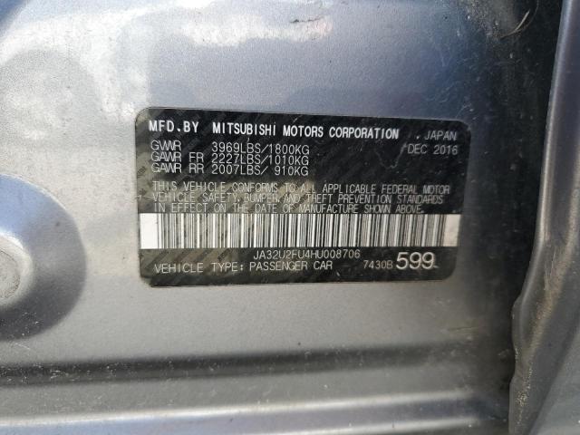 JA32U2FU4HU008706 Mitsubishi LANCER ES