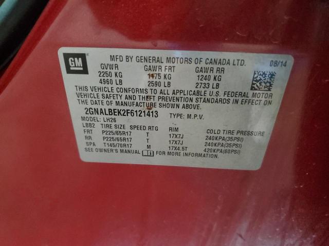 2GNALBEK2F6121413 Chevrolet EQUINOX LT